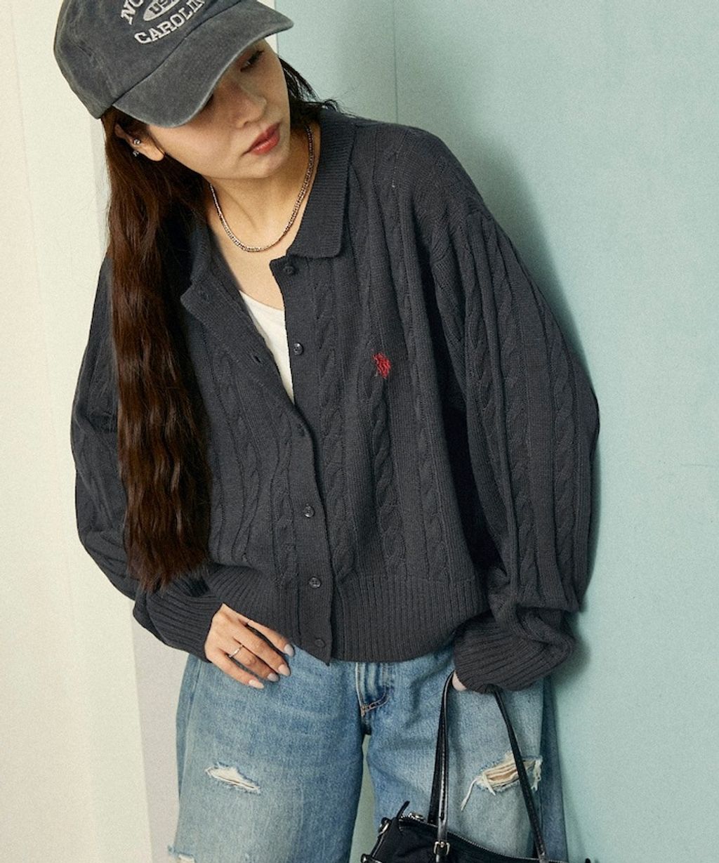 U.S. POLO ASSN. 麻花針織Polo開襟衫_31