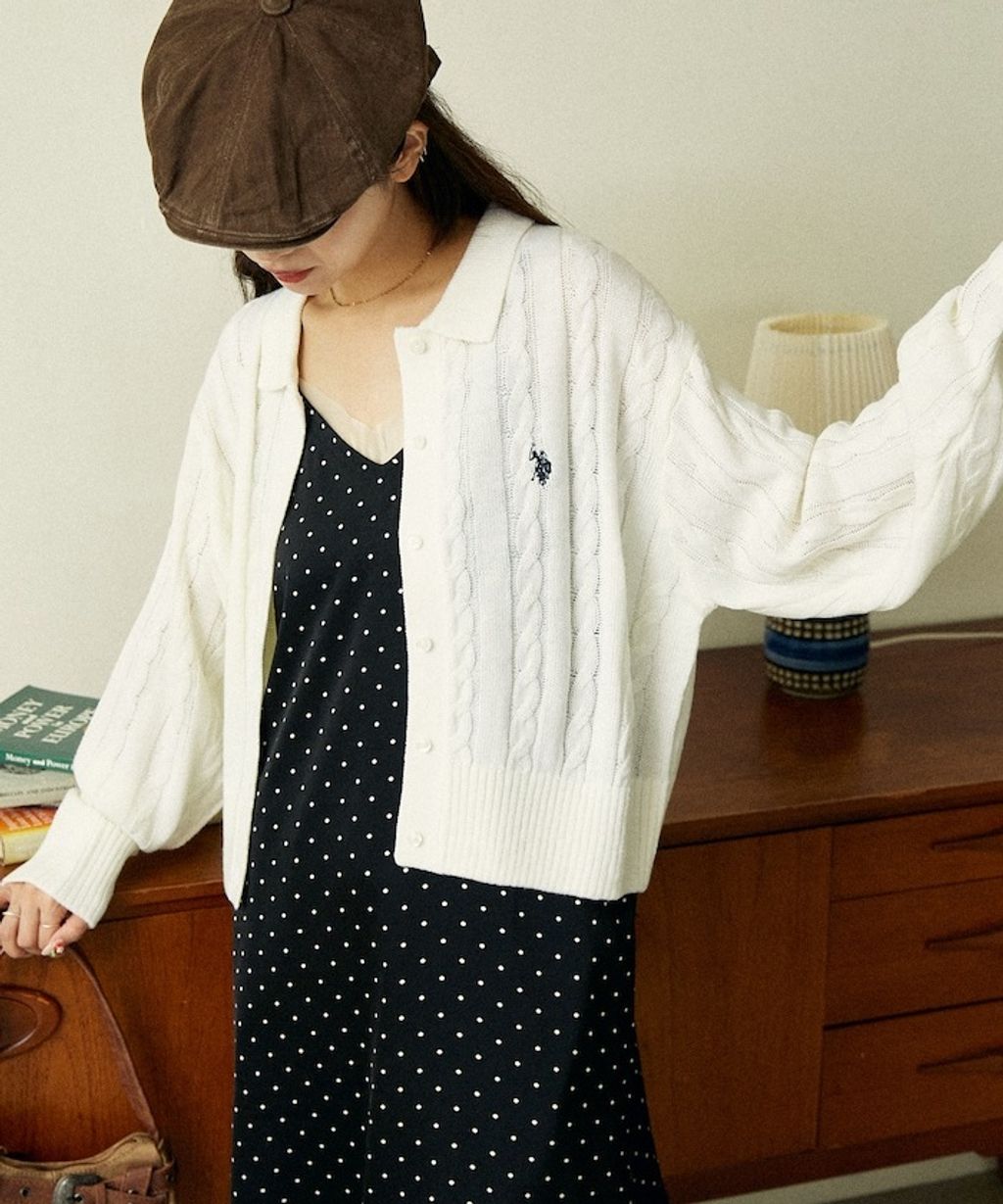 U.S. POLO ASSN. 麻花針織Polo開襟衫_19