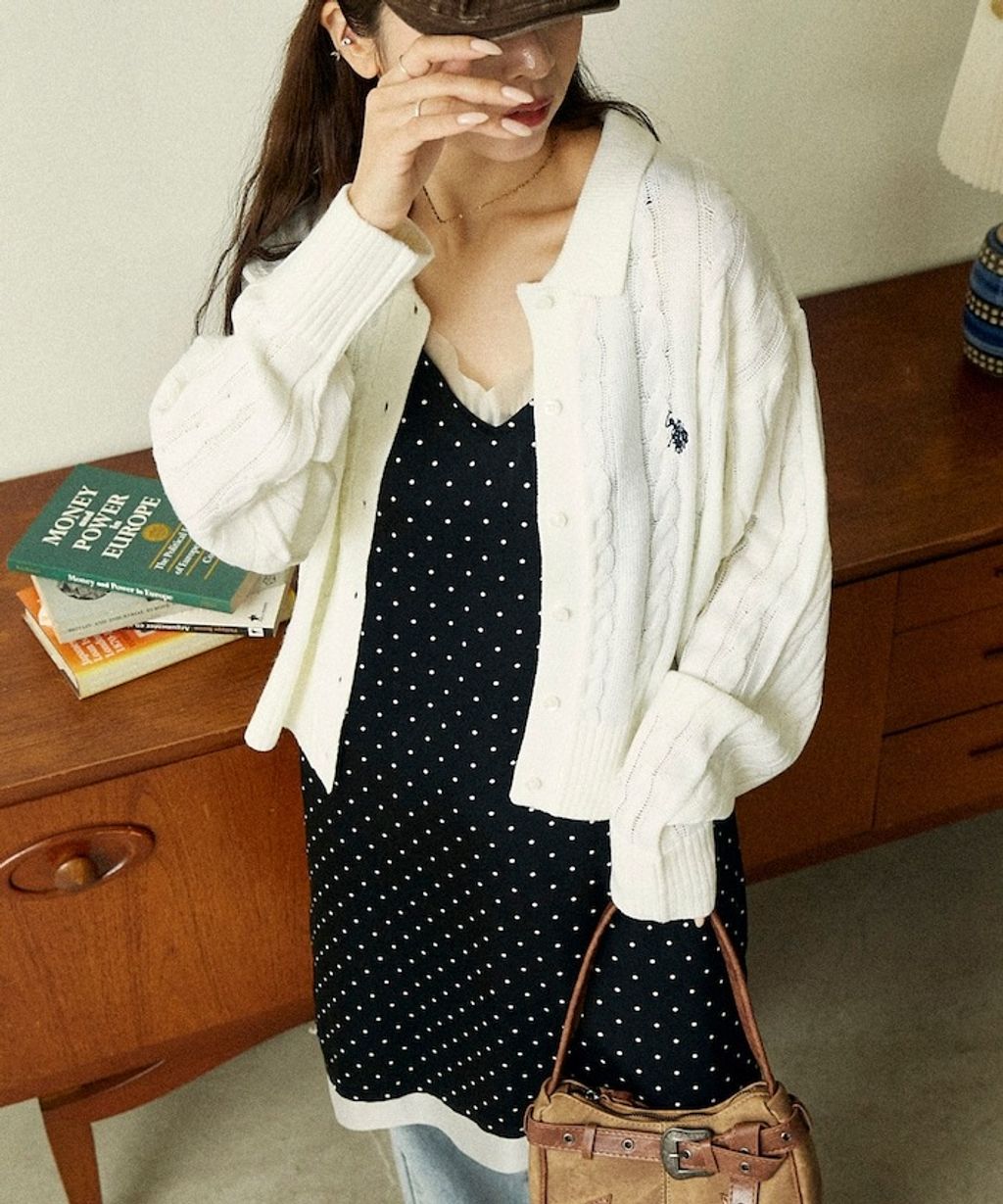 U.S. POLO ASSN. 麻花針織Polo開襟衫_18