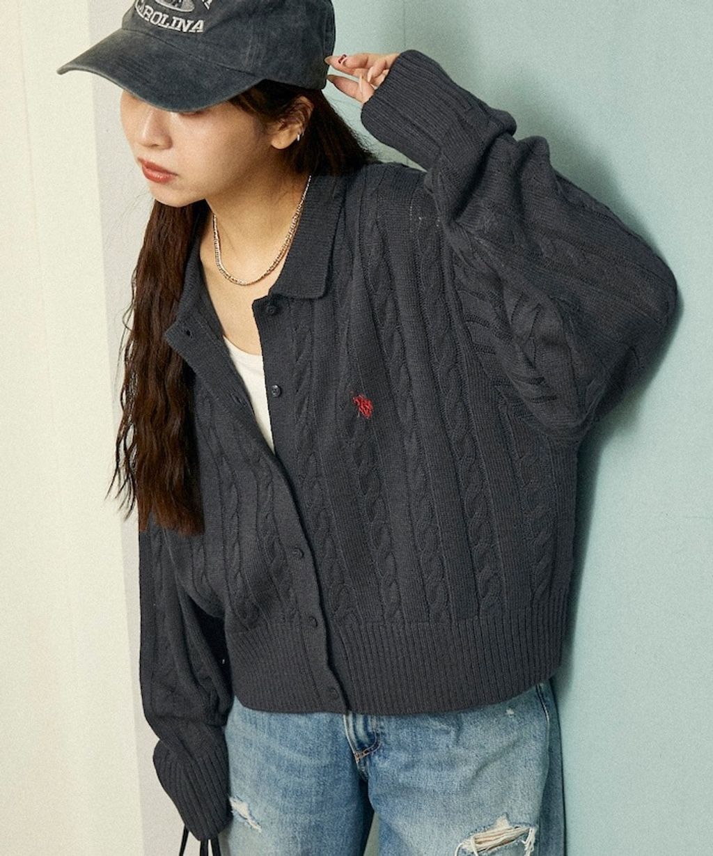 U.S. POLO ASSN. 麻花針織Polo開襟衫_27