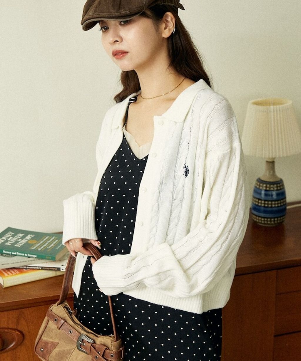 U.S. POLO ASSN. 麻花針織Polo開襟衫_15