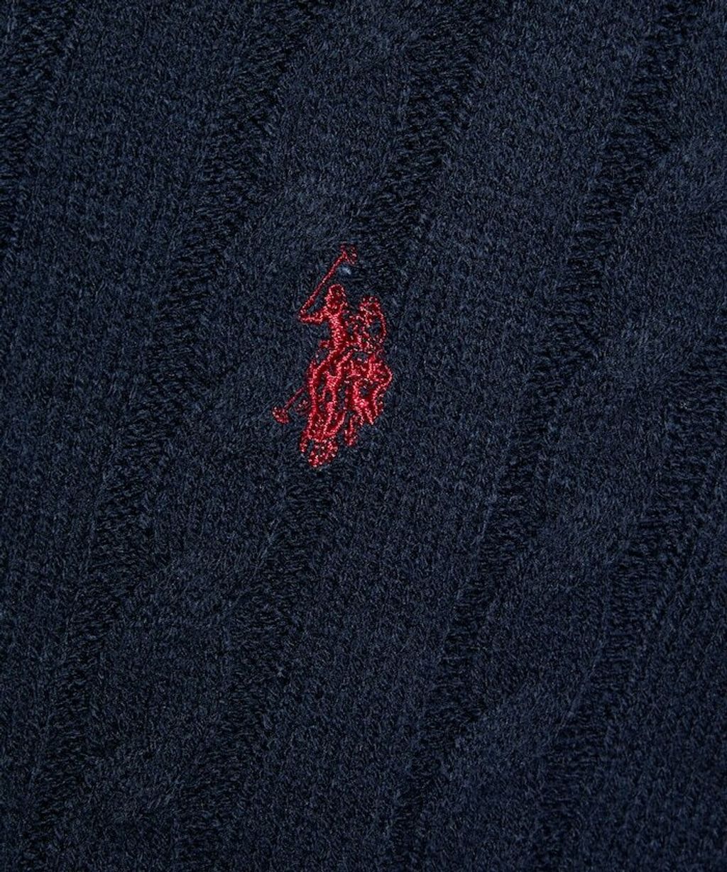 U.S. POLO ASSN. 麻花針織Polo開襟衫_13