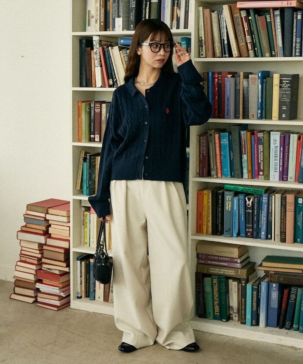 U.S. POLO ASSN. 麻花針織Polo開襟衫_8