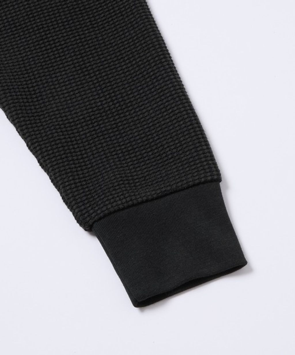 MONO-MART 刺繡小狐狸開襟領華夫格長袖上衣_63