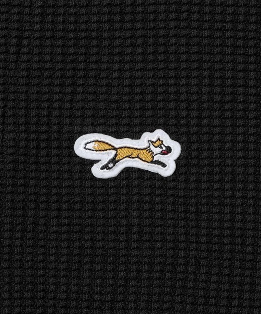 MONO-MART 刺繡小狐狸開襟領華夫格長袖上衣_62