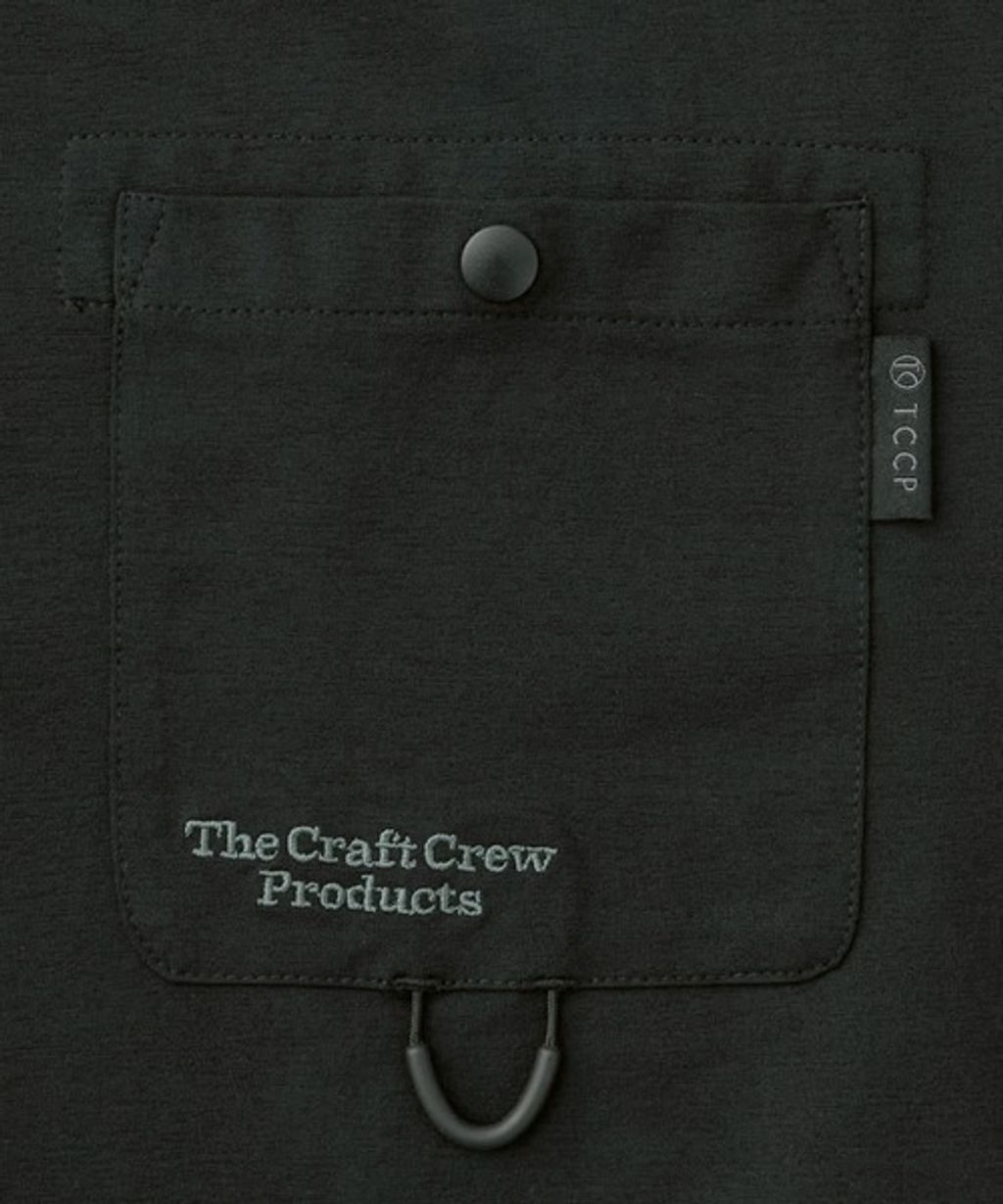 THE CRAFT CREW PRODUCTS 吸水速乾多機能天竺棉寬鬆版型抽繩寬版口袋長袖上衣_68