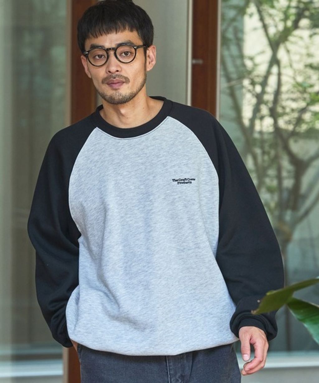 THE CRAFT CREW PRODUCTS 保暖加工寬鬆版型下擺抽繩刷毛大學T_29