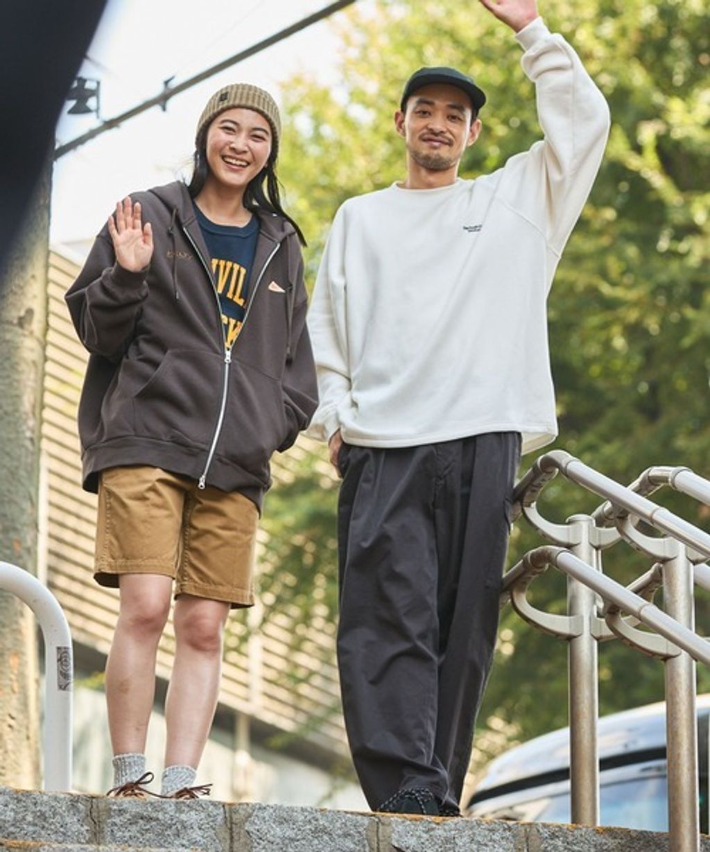 THE CRAFT CREW PRODUCTS 保暖加工寬鬆版型下擺抽繩刷毛大學T_2