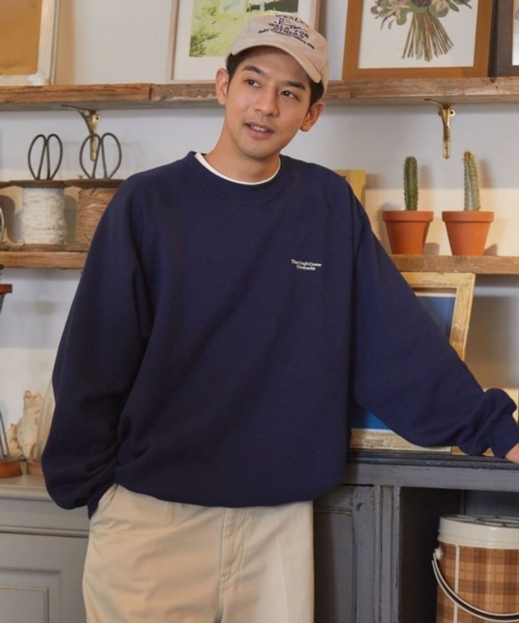 THE CRAFT CREW PRODUCTS 保暖加工寬鬆版型下擺抽繩刷毛大學T_104