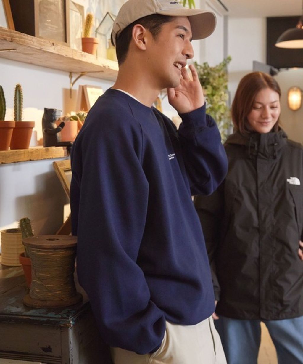 THE CRAFT CREW PRODUCTS 保暖加工寬鬆版型下擺抽繩刷毛大學T_108