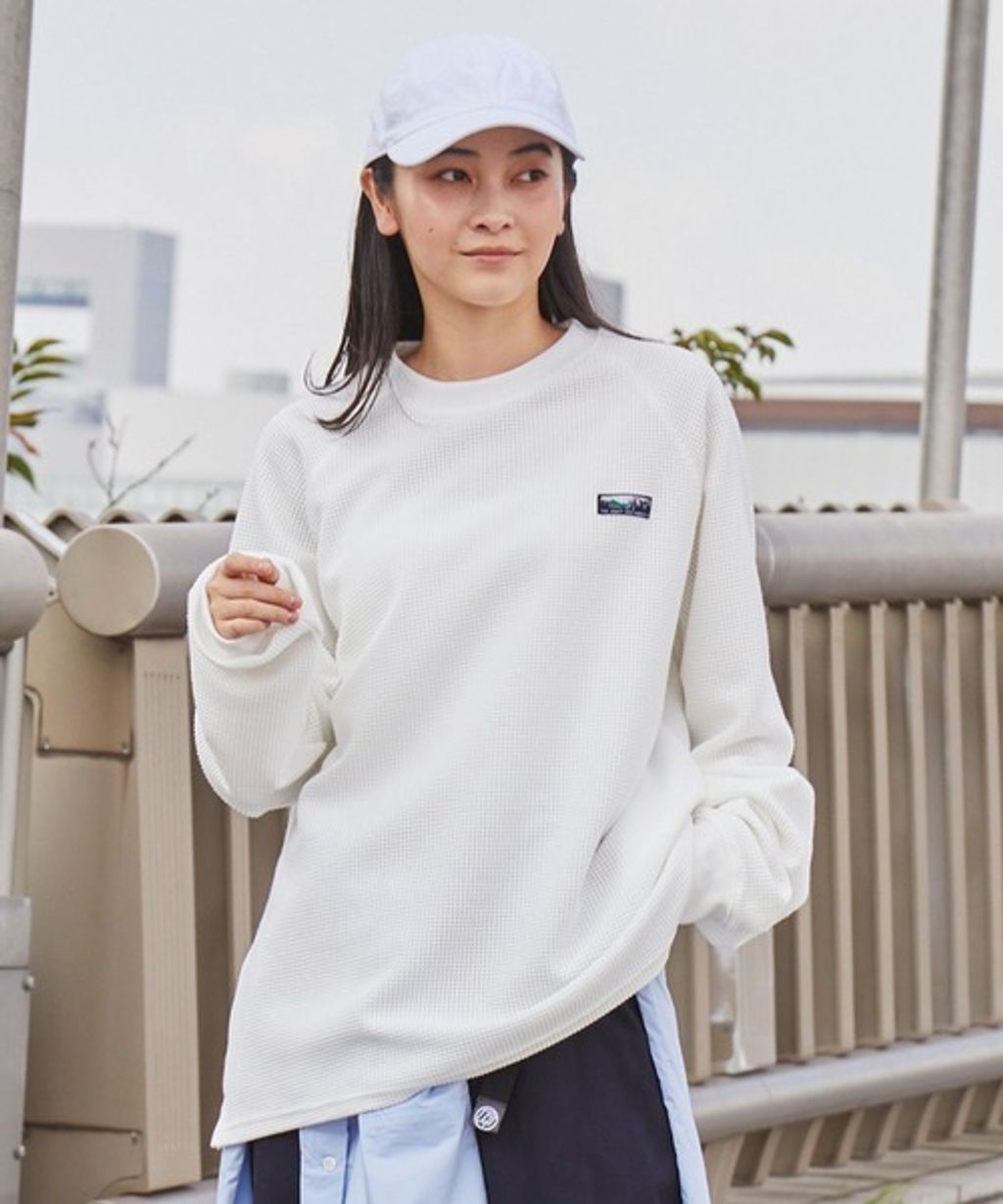 THE CRAFT CREW PRODUCTS 抗菌防臭寬鬆版型高磅華夫格長袖上衣_10