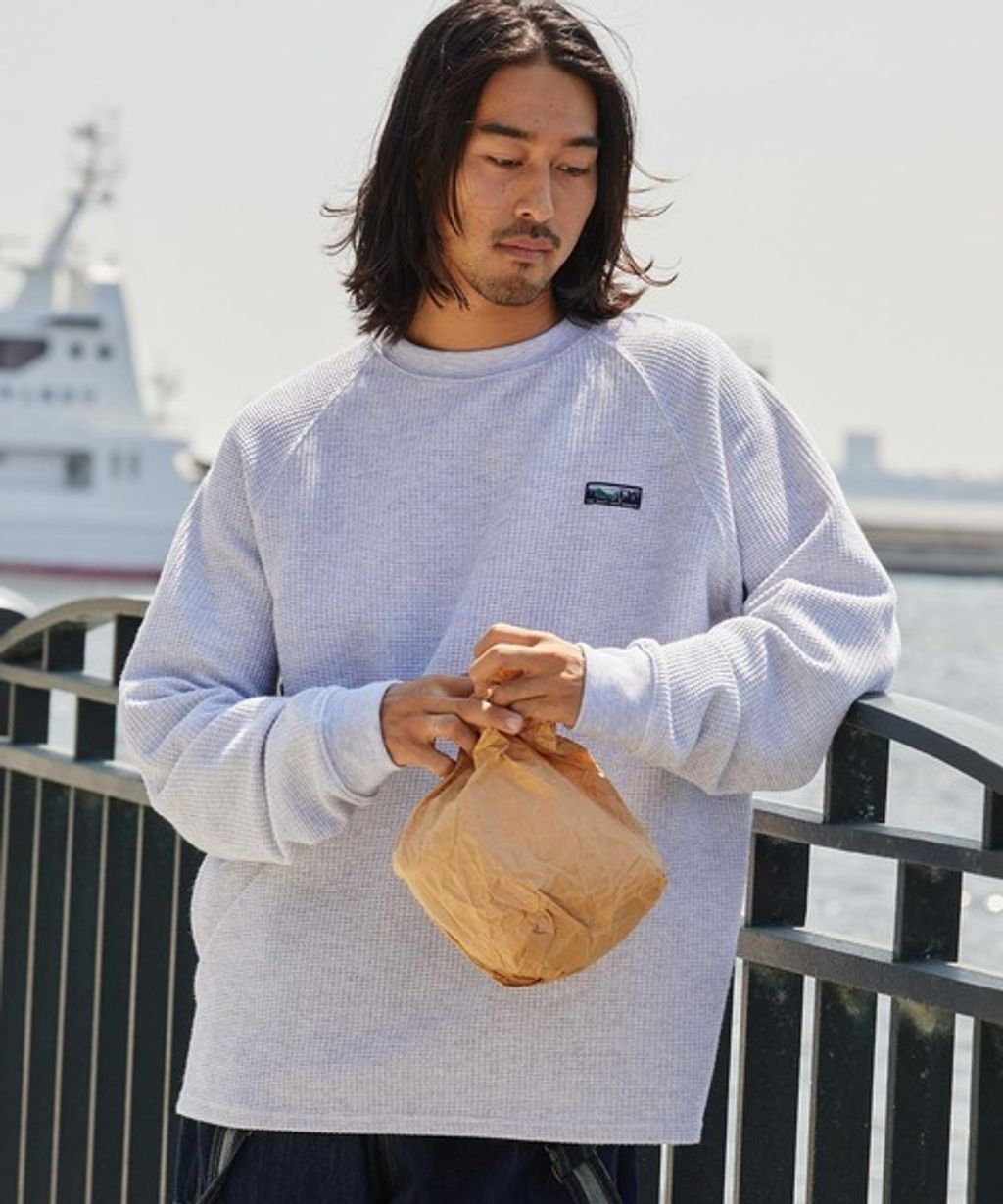 THE CRAFT CREW PRODUCTS 抗菌防臭寬鬆版型高磅華夫格長袖上衣_4