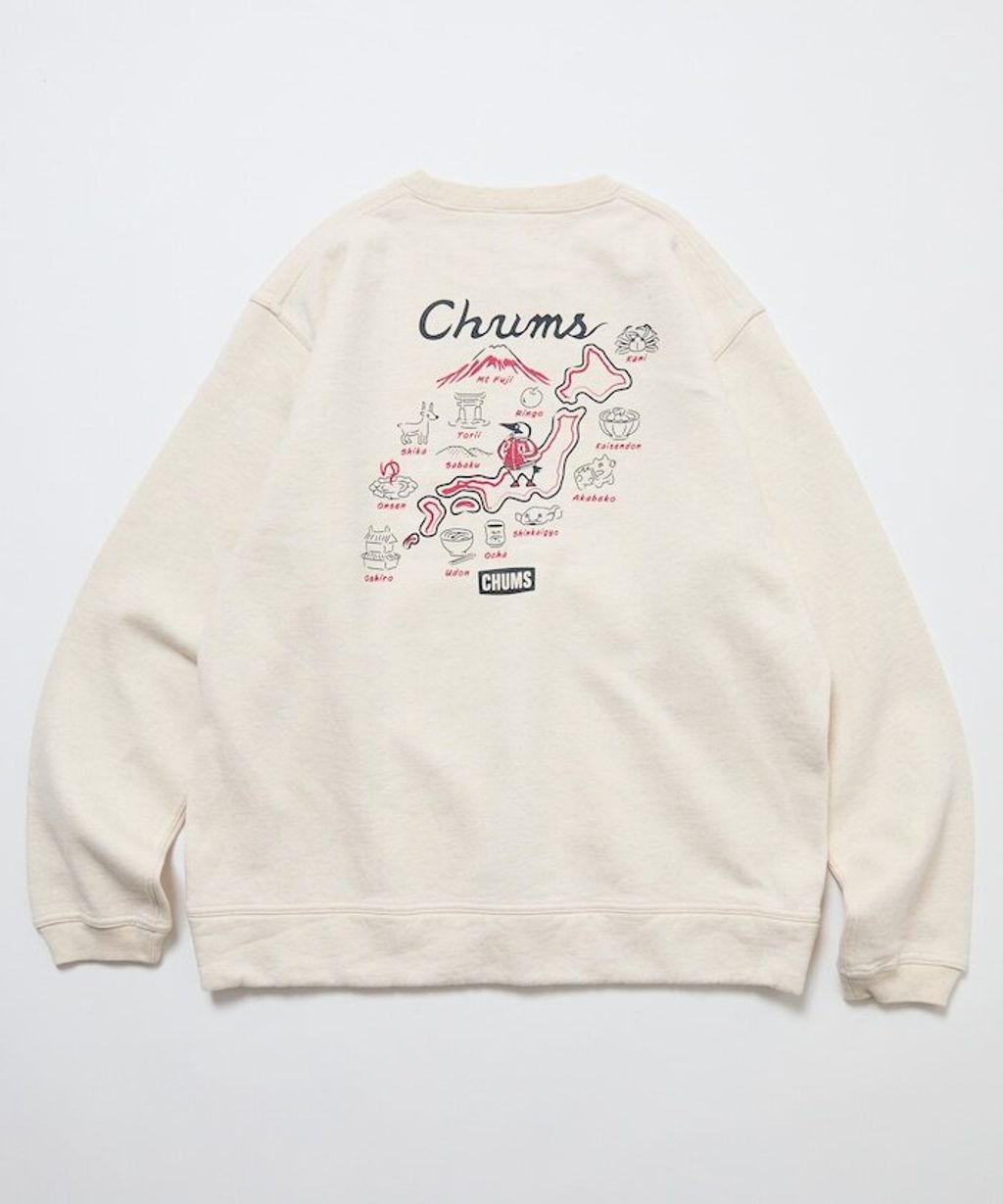 CHUMS×FREAKS STORE  日本地圖名物刷毛大學T_15