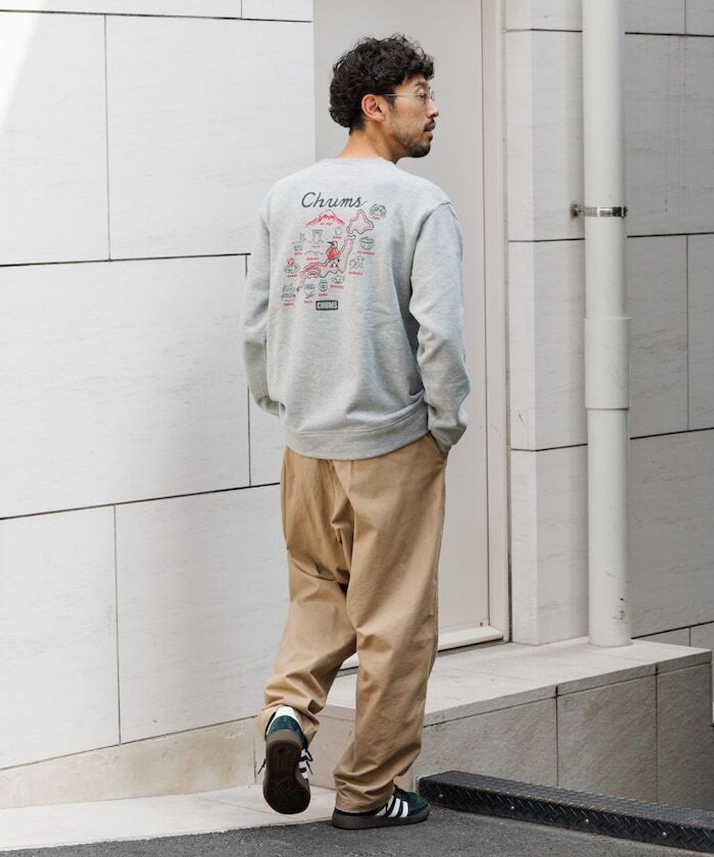 CHUMS×FREAKS STORE  日本地圖名物刷毛大學T_19