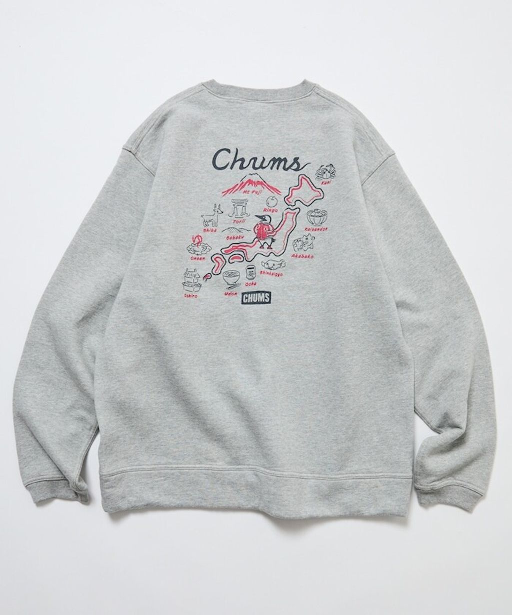 CHUMS×FREAKS STORE  日本地圖名物刷毛大學T_10