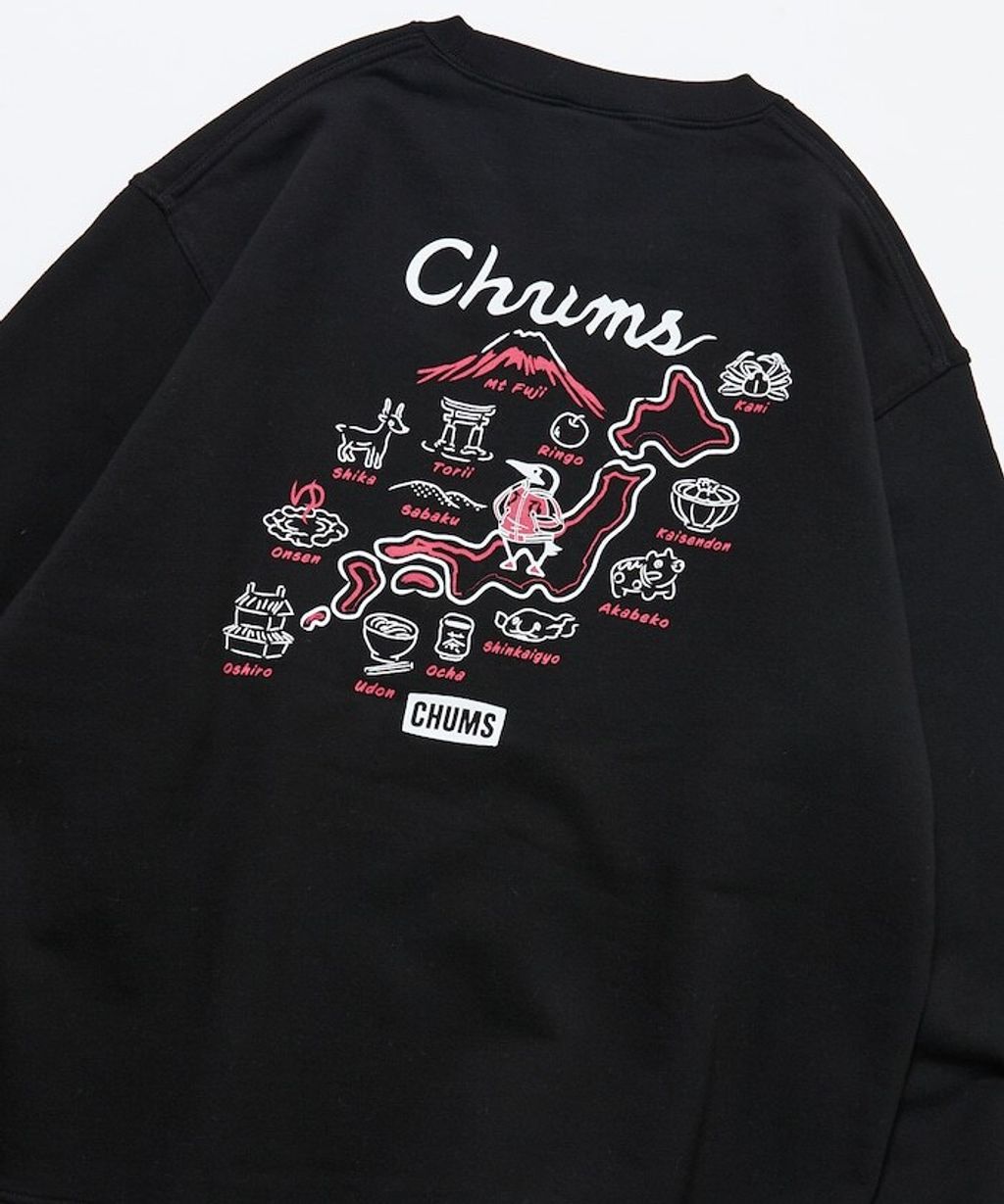 CHUMS×FREAKS STORE  日本地圖名物刷毛大學T_3