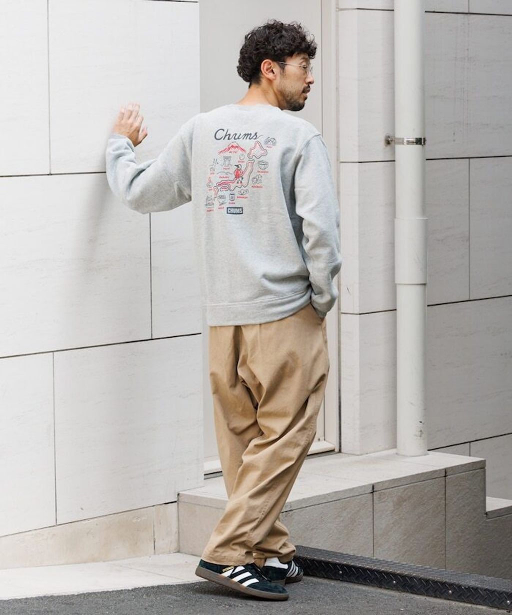 CHUMS×FREAKS STORE  日本地圖名物刷毛大學T_20