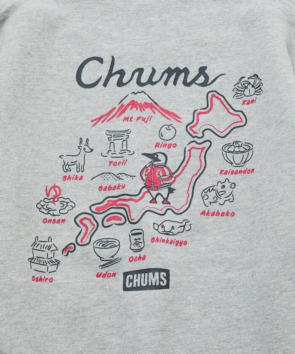 CHUMS×FREAKS STORE  日本地圖名物刷毛大學T_12
