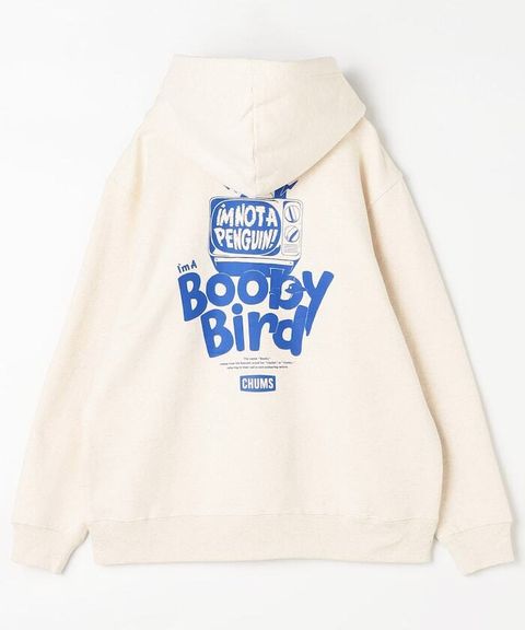 CHUMS Oversize版型「I’m Not a Penguin! I’m a Boobybird」純棉刷毛帽T_1