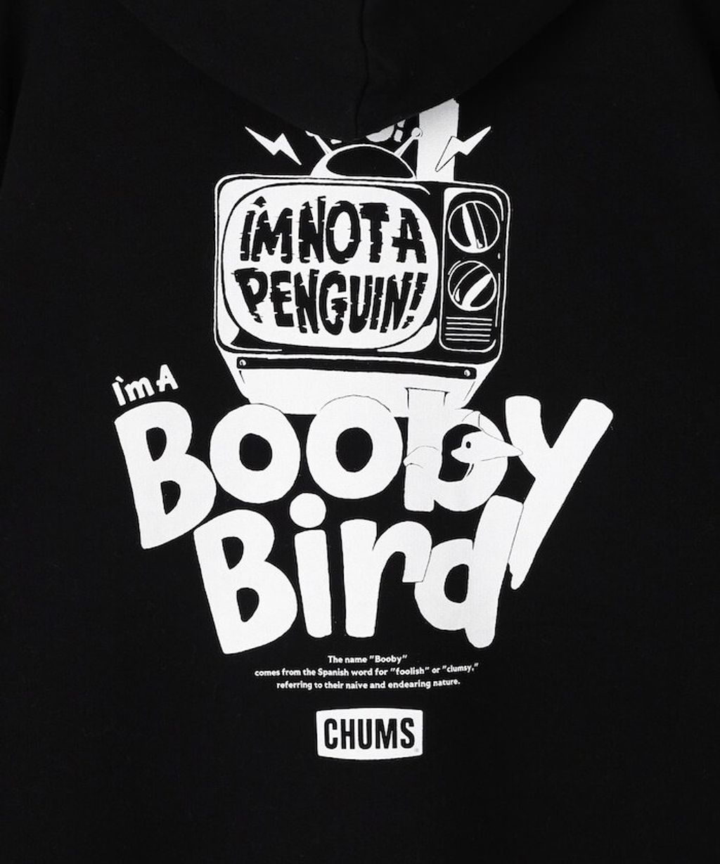 CHUMS Oversize版型「I’m Not a Penguin! I’m a Boobybird」純棉刷毛帽T_20