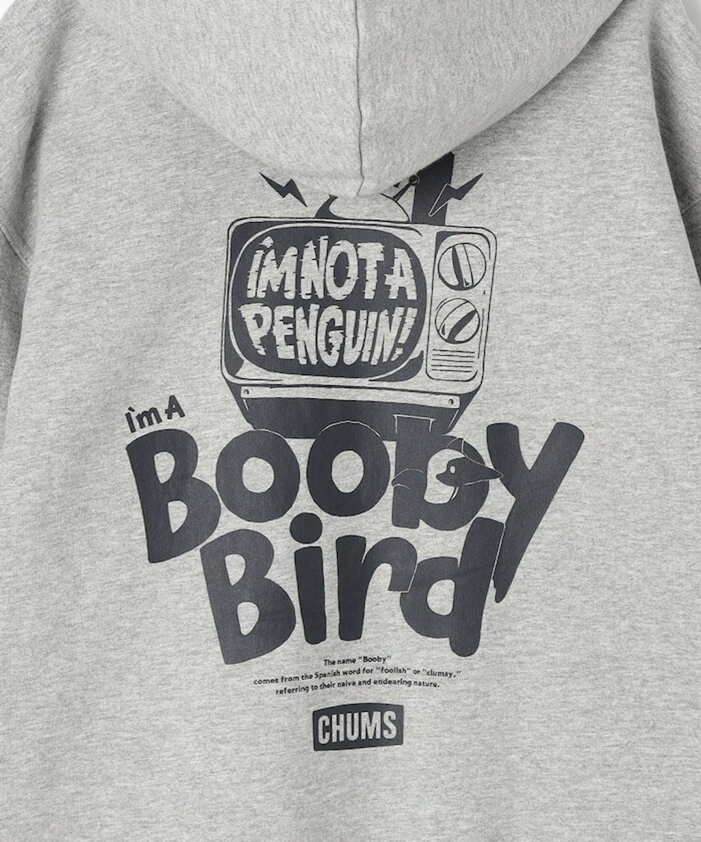 CHUMS Oversize版型「I’m Not a Penguin! I’m a Boobybird」純棉刷毛帽T_16