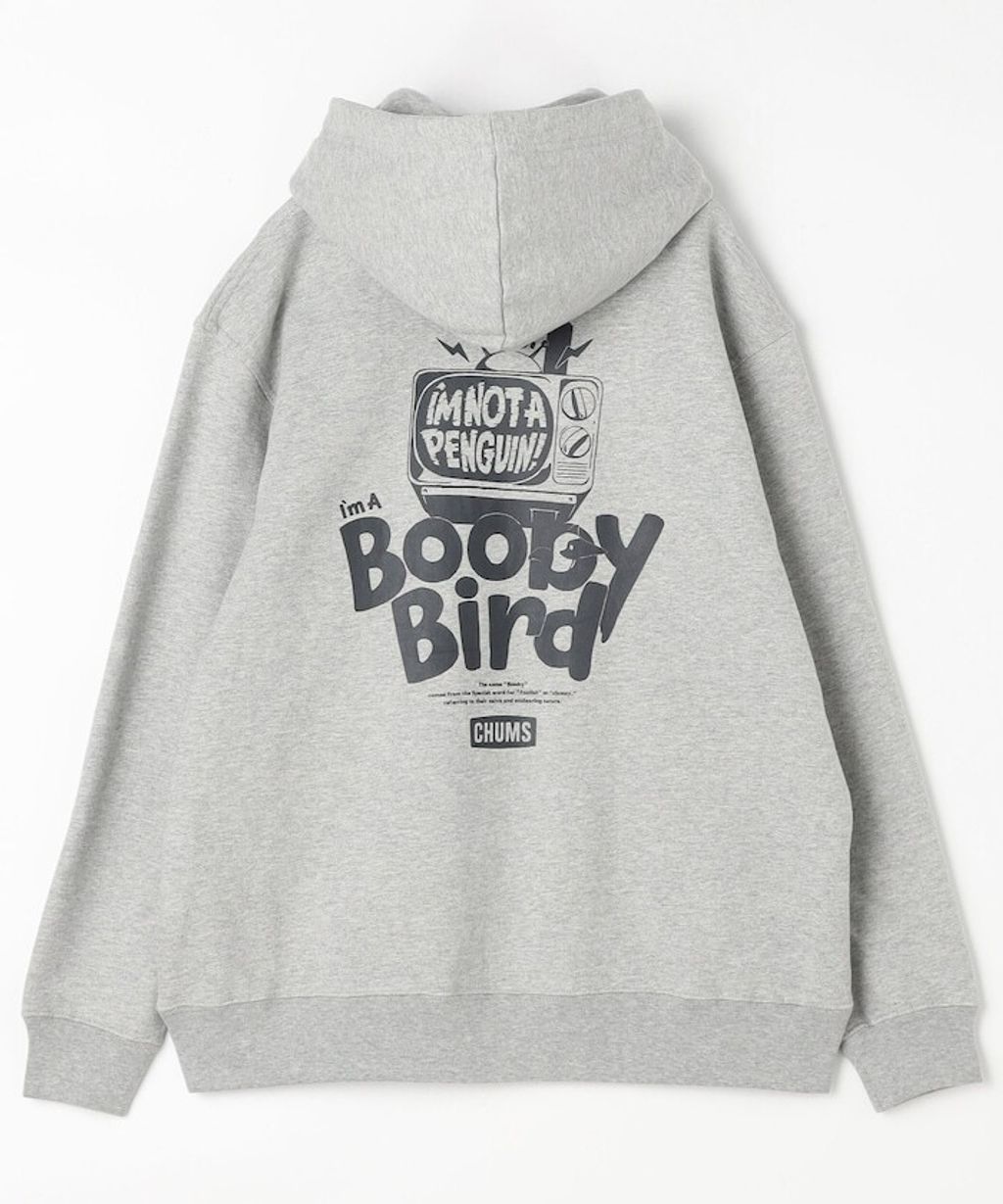 CHUMS Oversize版型「I’m Not a Penguin! I’m a Boobybird」純棉刷毛帽T_2