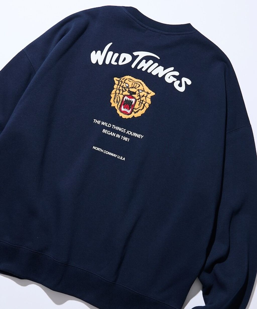 WILD THINGS×FREAKS STORE  刺繡老虎刷毛大學T_4