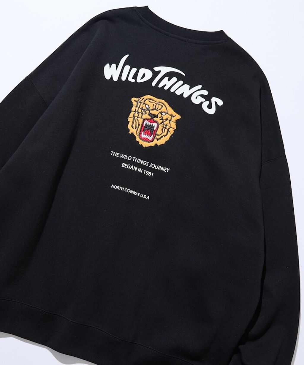WILD THINGS×FREAKS STORE  刺繡老虎刷毛大學T_5