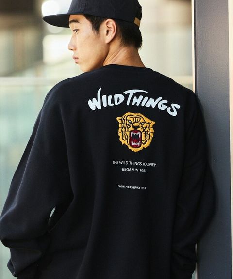WILD THINGS×FREAKS STORE  刺繡老虎刷毛大學T_2