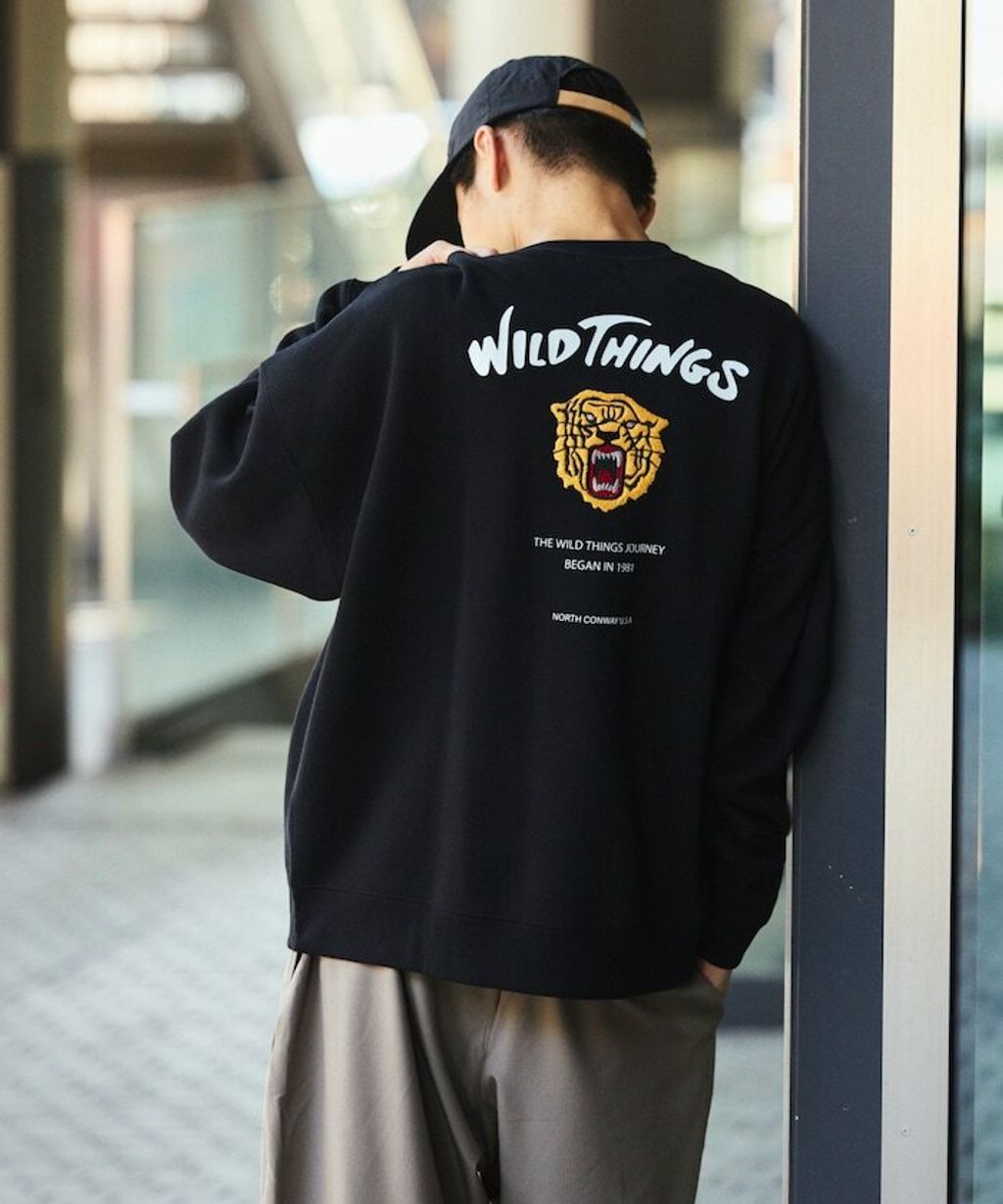 WILD THINGS×FREAKS STORE  刺繡老虎刷毛大學T_45