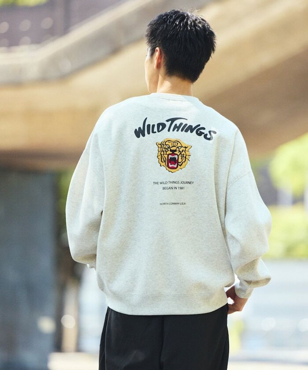 WILD THINGS×FREAKS STORE  刺繡老虎刷毛大學T_34
