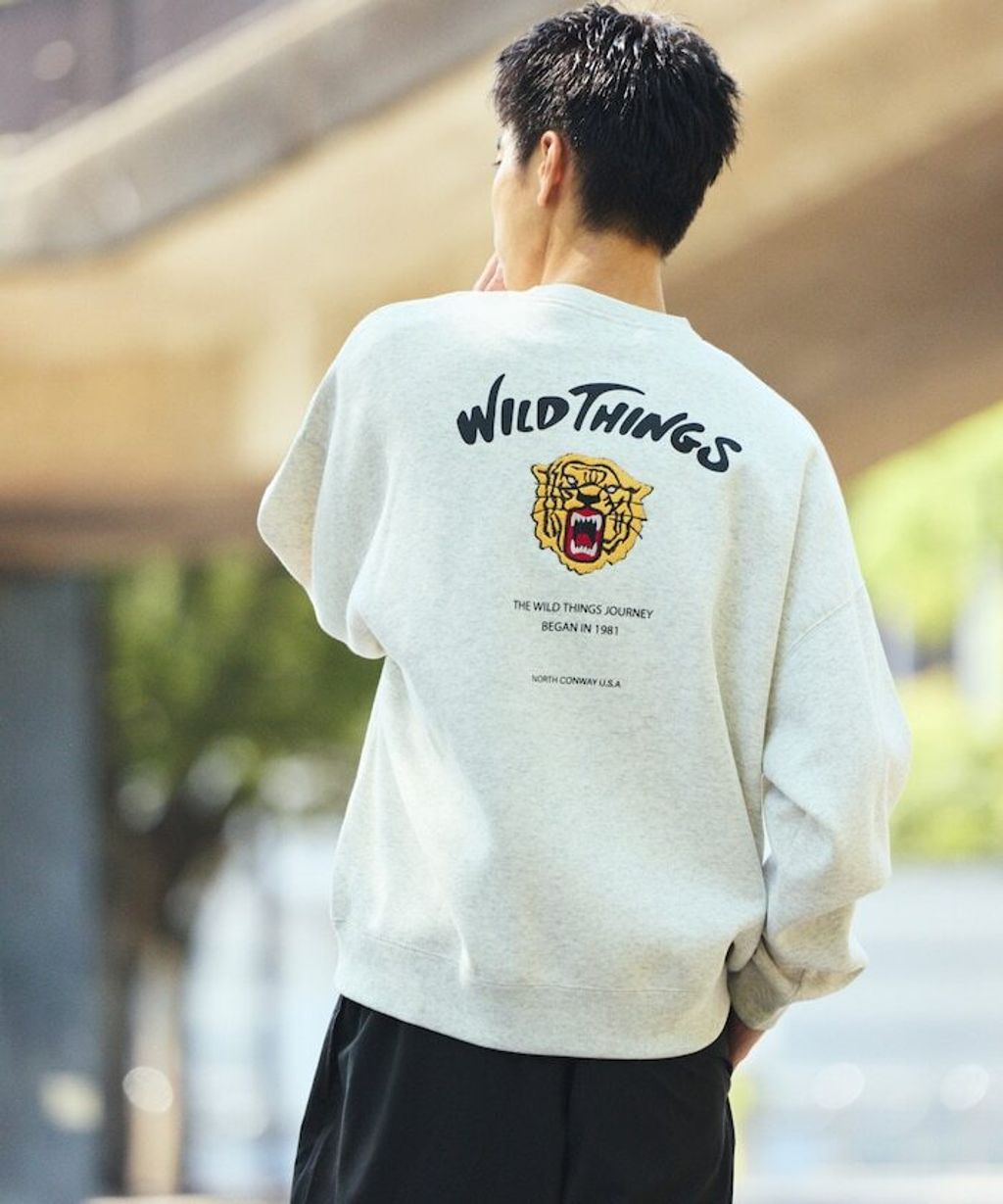 WILD THINGS×FREAKS STORE  刺繡老虎刷毛大學T_35