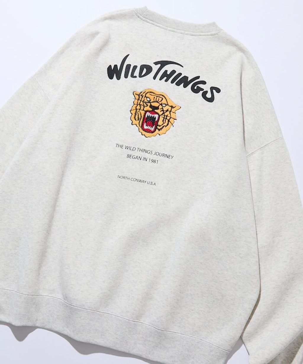 WILD THINGS×FREAKS STORE  刺繡老虎刷毛大學T_19
