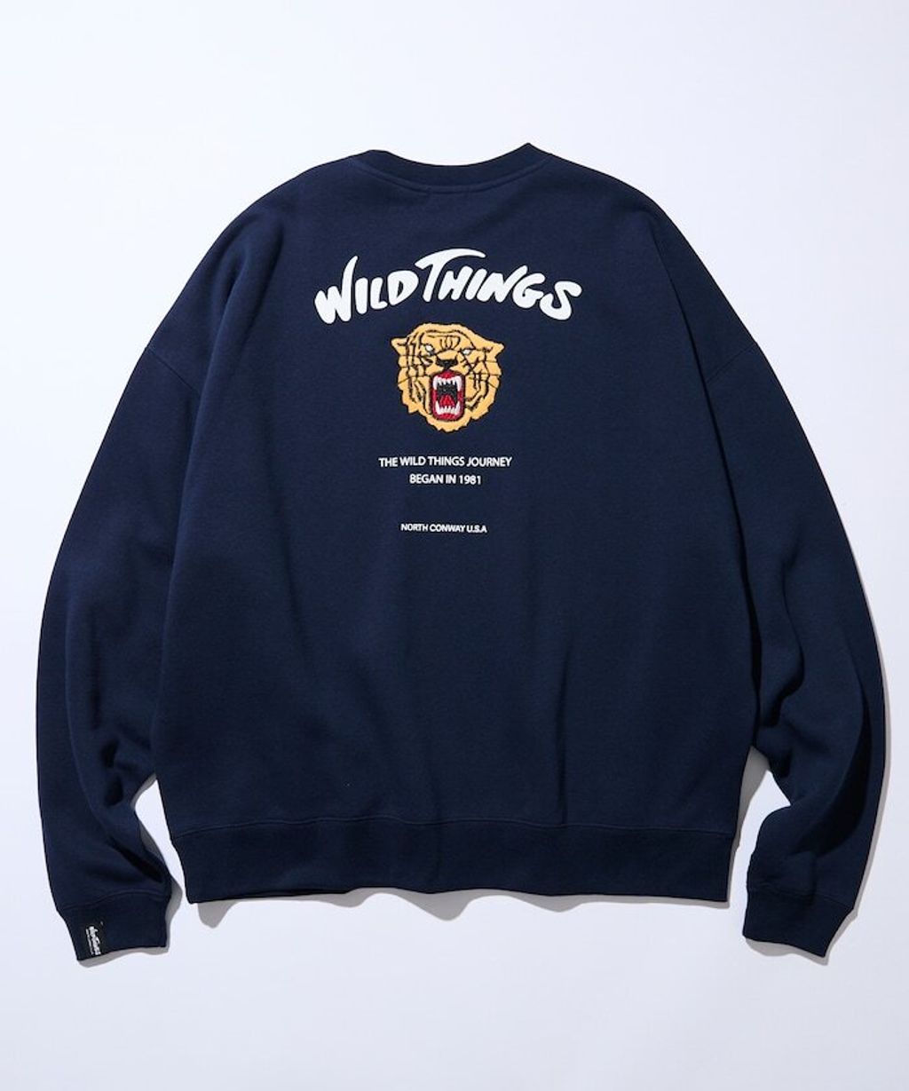 WILD THINGS×FREAKS STORE  刺繡老虎刷毛大學T_15