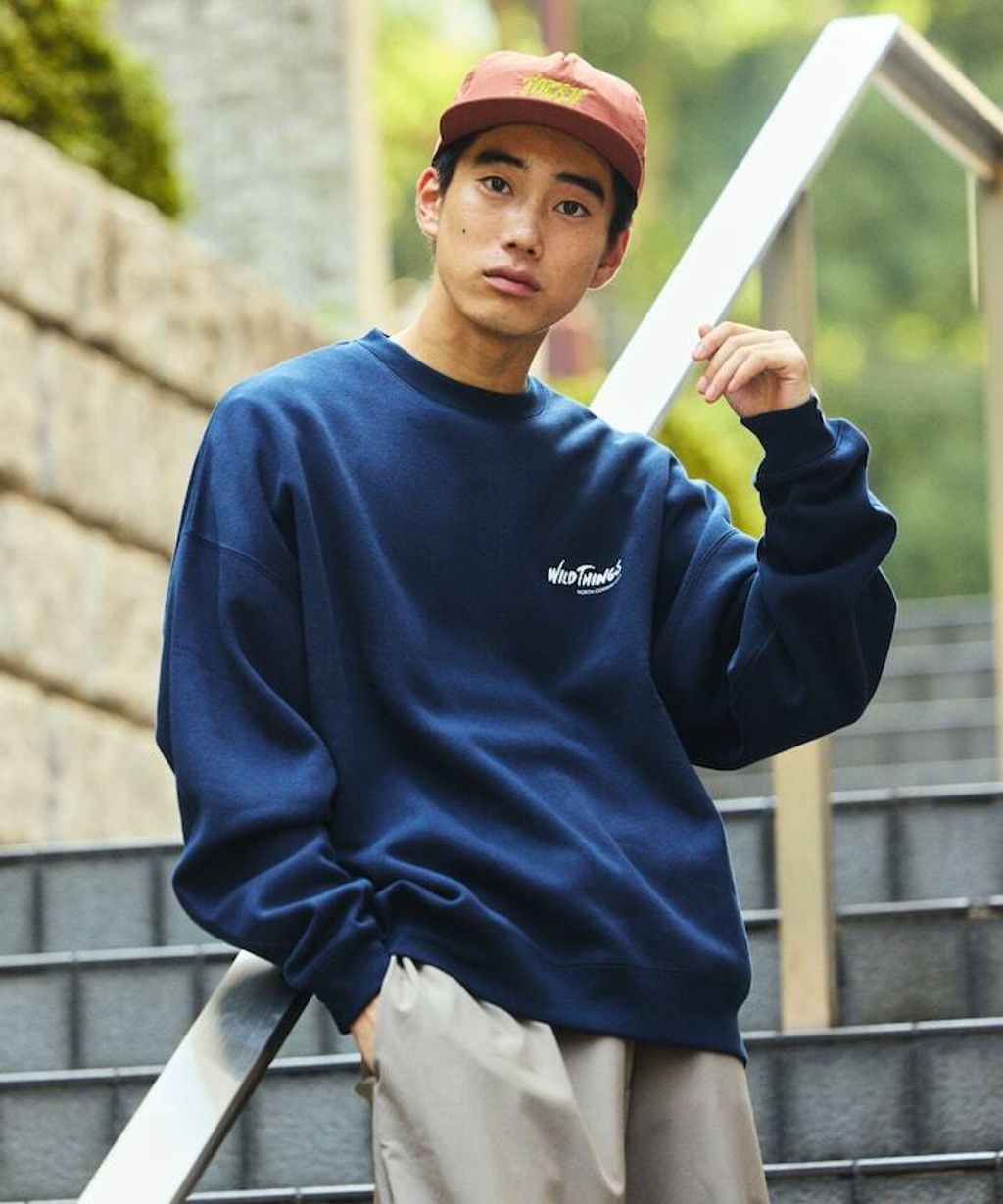 WILD THINGS×FREAKS STORE  反光背印logo刷毛大學T_48
