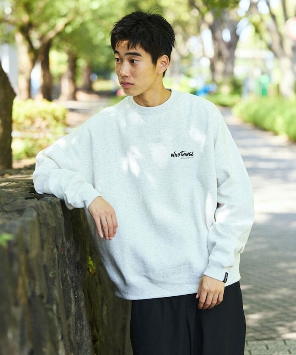 WILD THINGS×FREAKS STORE  反光背印logo刷毛大學T_38