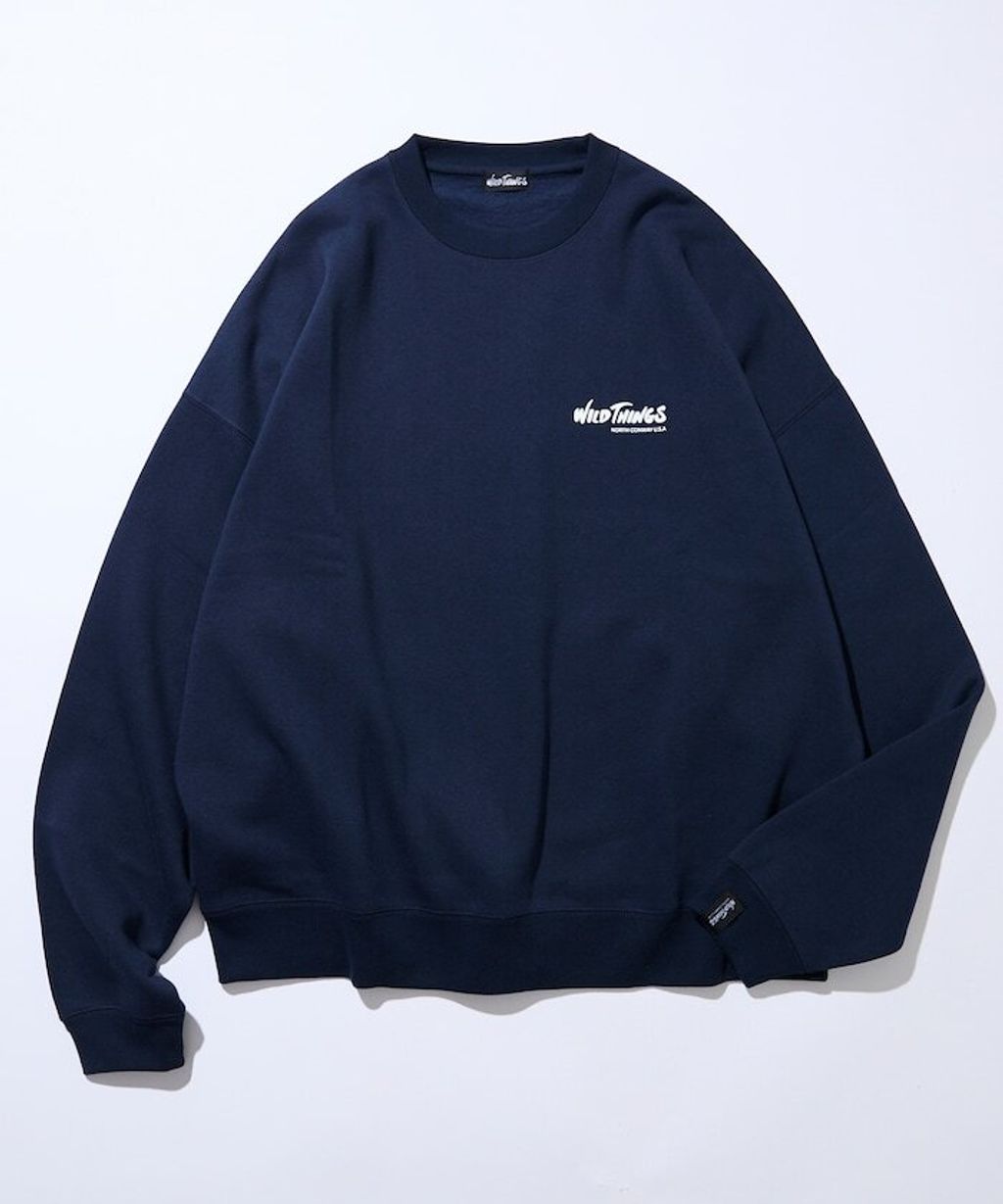 WILD THINGS×FREAKS STORE  反光背印logo刷毛大學T_19