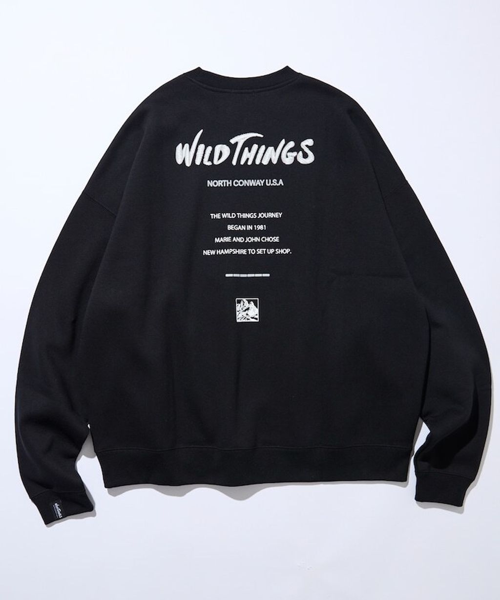 WILD THINGS×FREAKS STORE  反光背印logo刷毛大學T_24