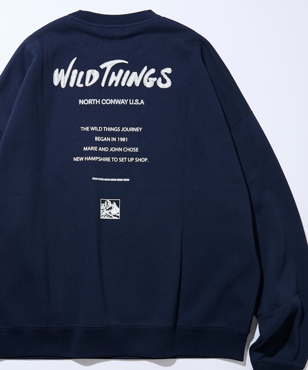 WILD THINGS×FREAKS STORE  反光背印logo刷毛大學T_21