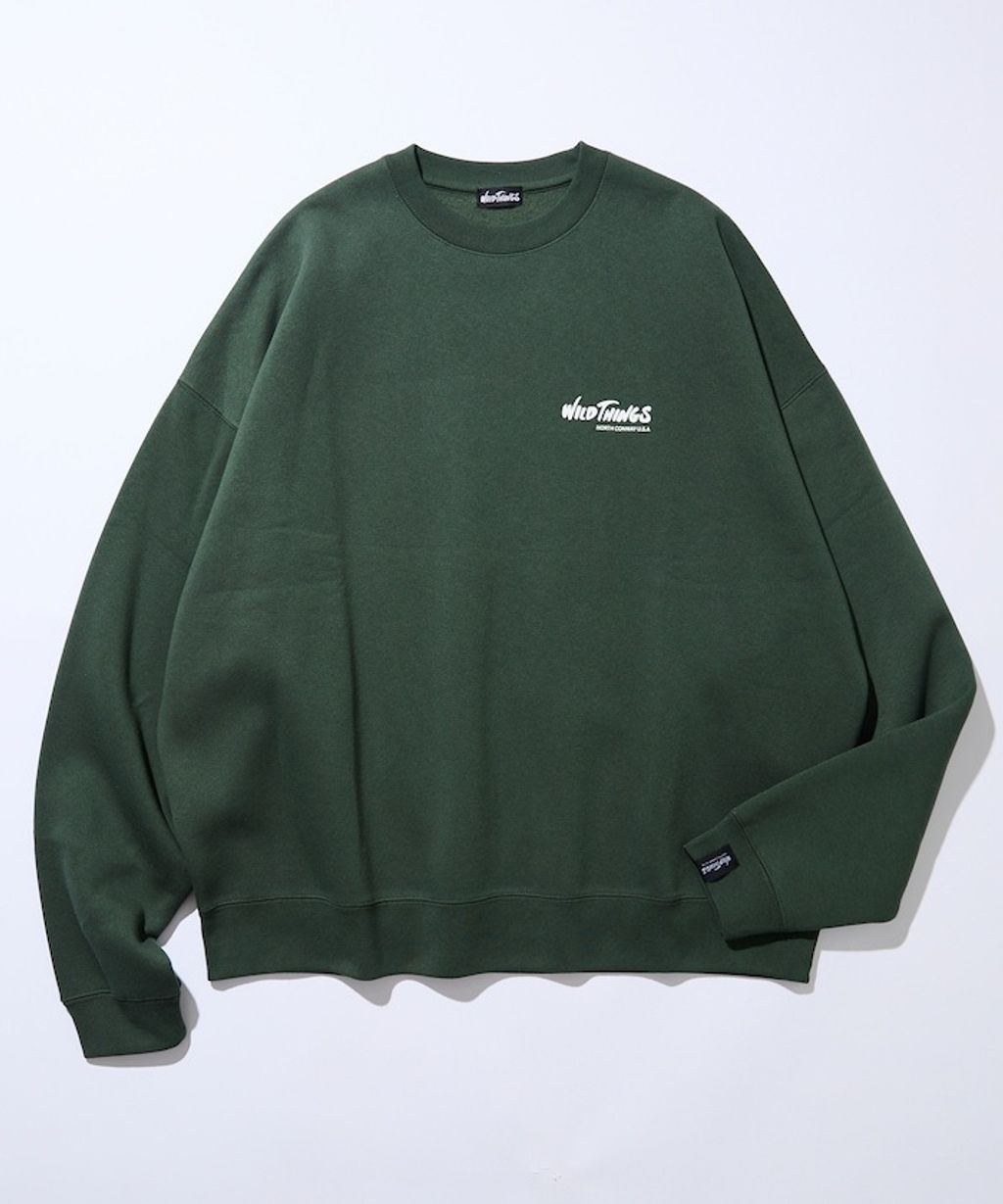WILD THINGS×FREAKS STORE  反光背印logo刷毛大學T_16