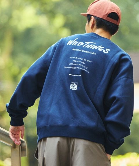WILD THINGS×FREAKS STORE  反光背印logo刷毛大學T_4