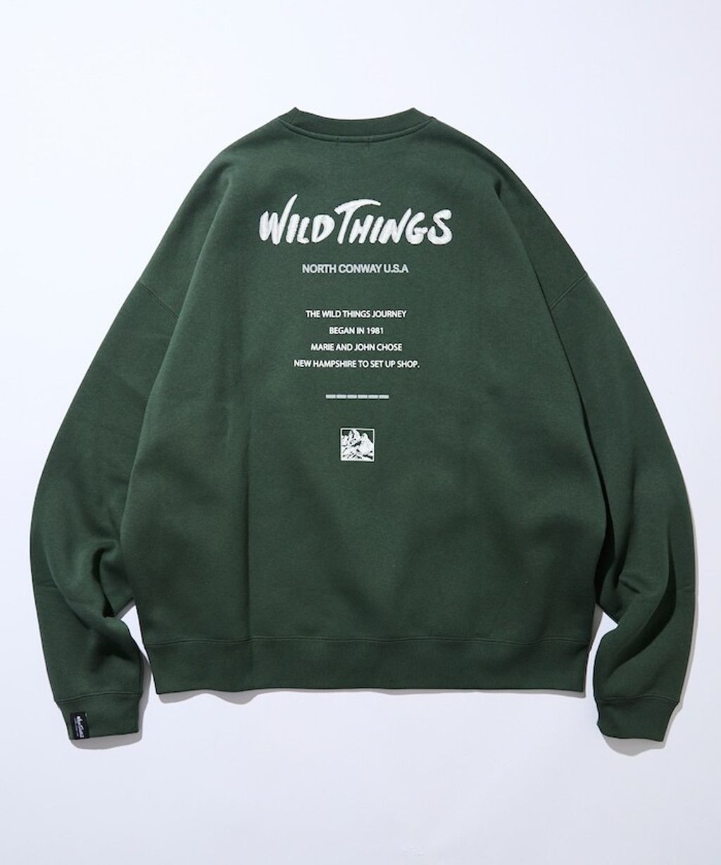 WILD THINGS×FREAKS STORE  反光背印logo刷毛大學T_17