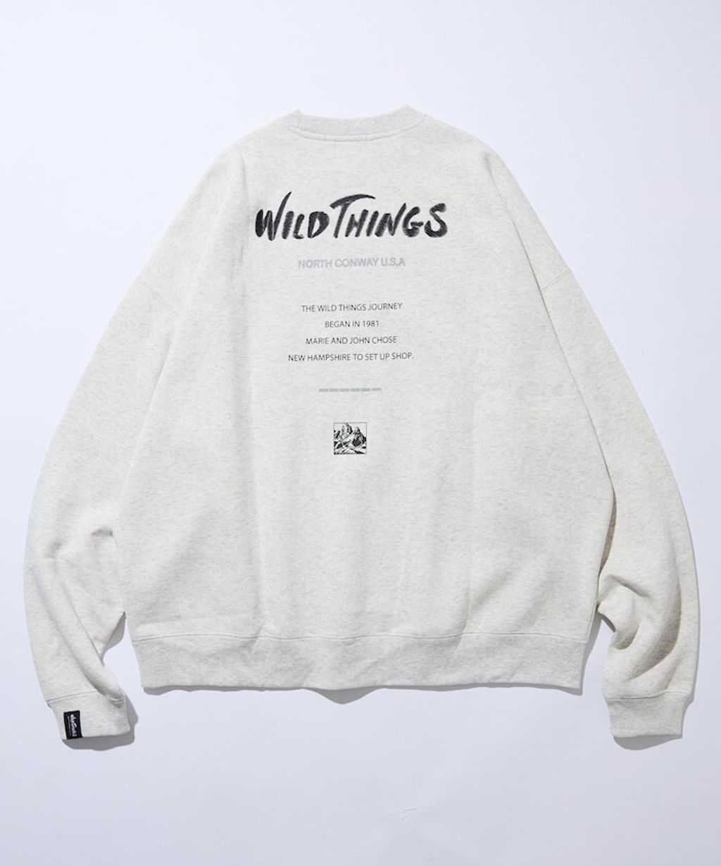 WILD THINGS×FREAKS STORE  反光背印logo刷毛大學T_6
