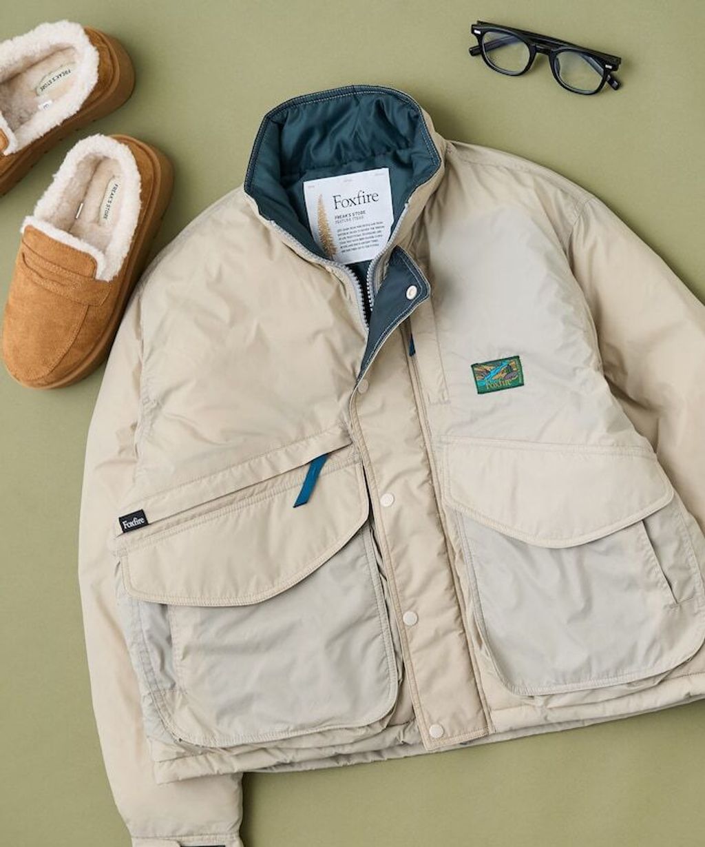 Foxfire × FREAKS STORE 雙拉鍊中綿保暖短版復古風尼龍外套_1