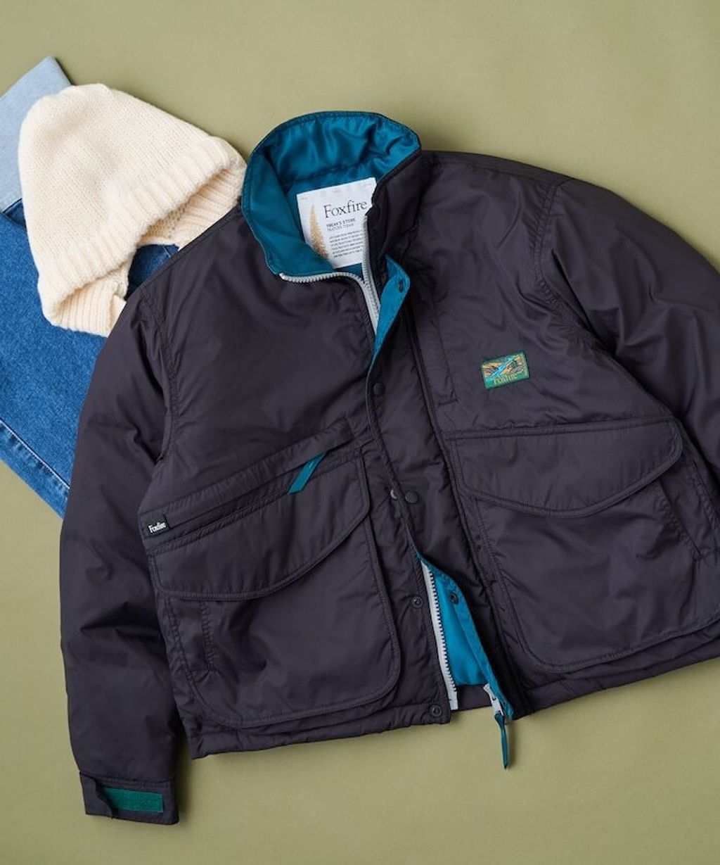 Foxfire × FREAKS STORE 雙拉鍊中綿保暖短版復古風尼龍外套_8