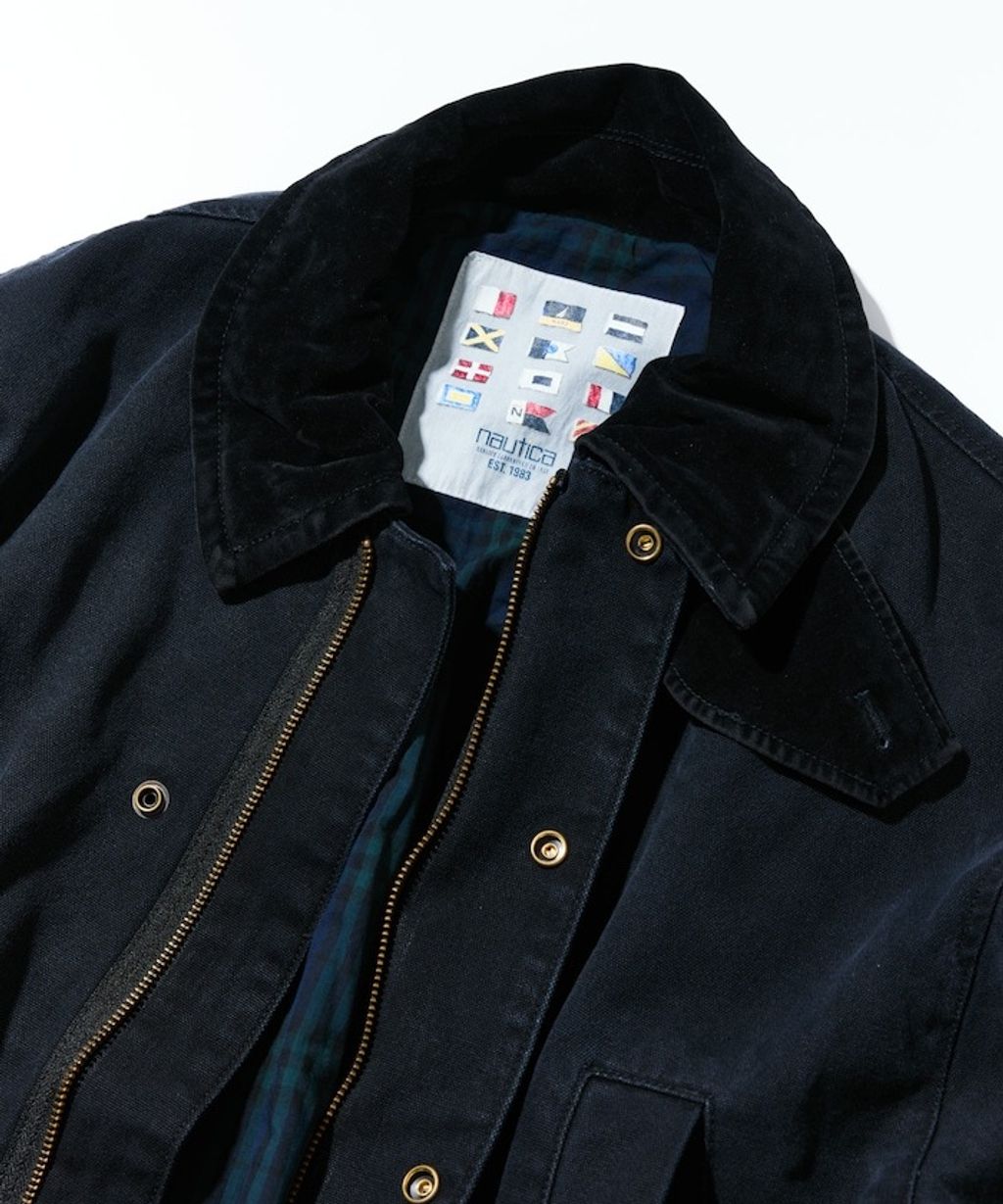 NAUTICA 復古刷色厚棉鴨布面料長版大衣_13