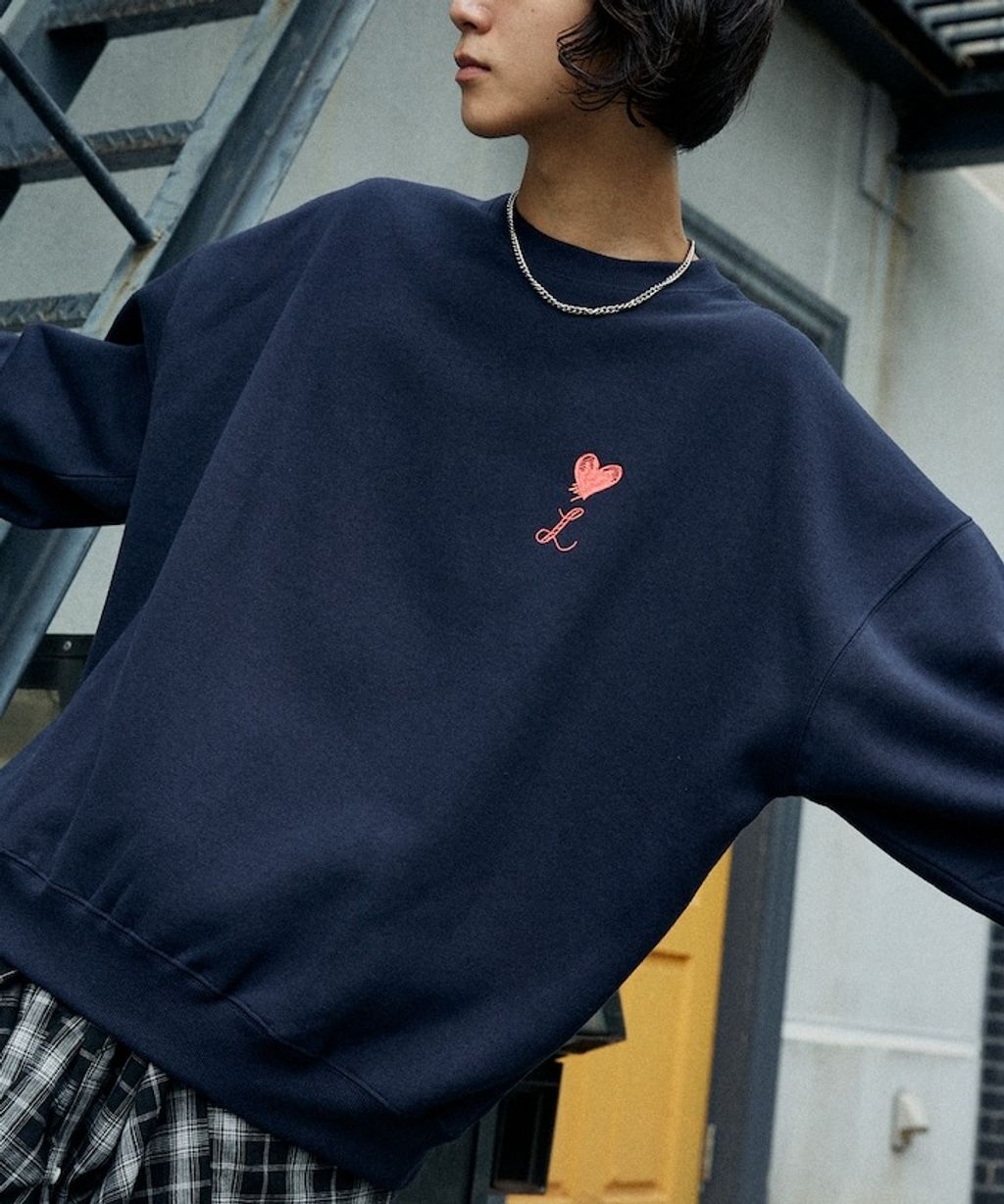 FREAKS STORE logo刺繡背印刷毛大學T_12
