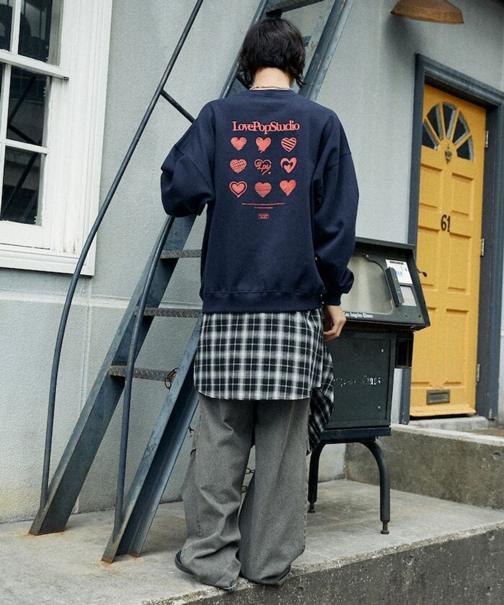 FREAKS STORE logo刺繡背印刷毛大學T_15