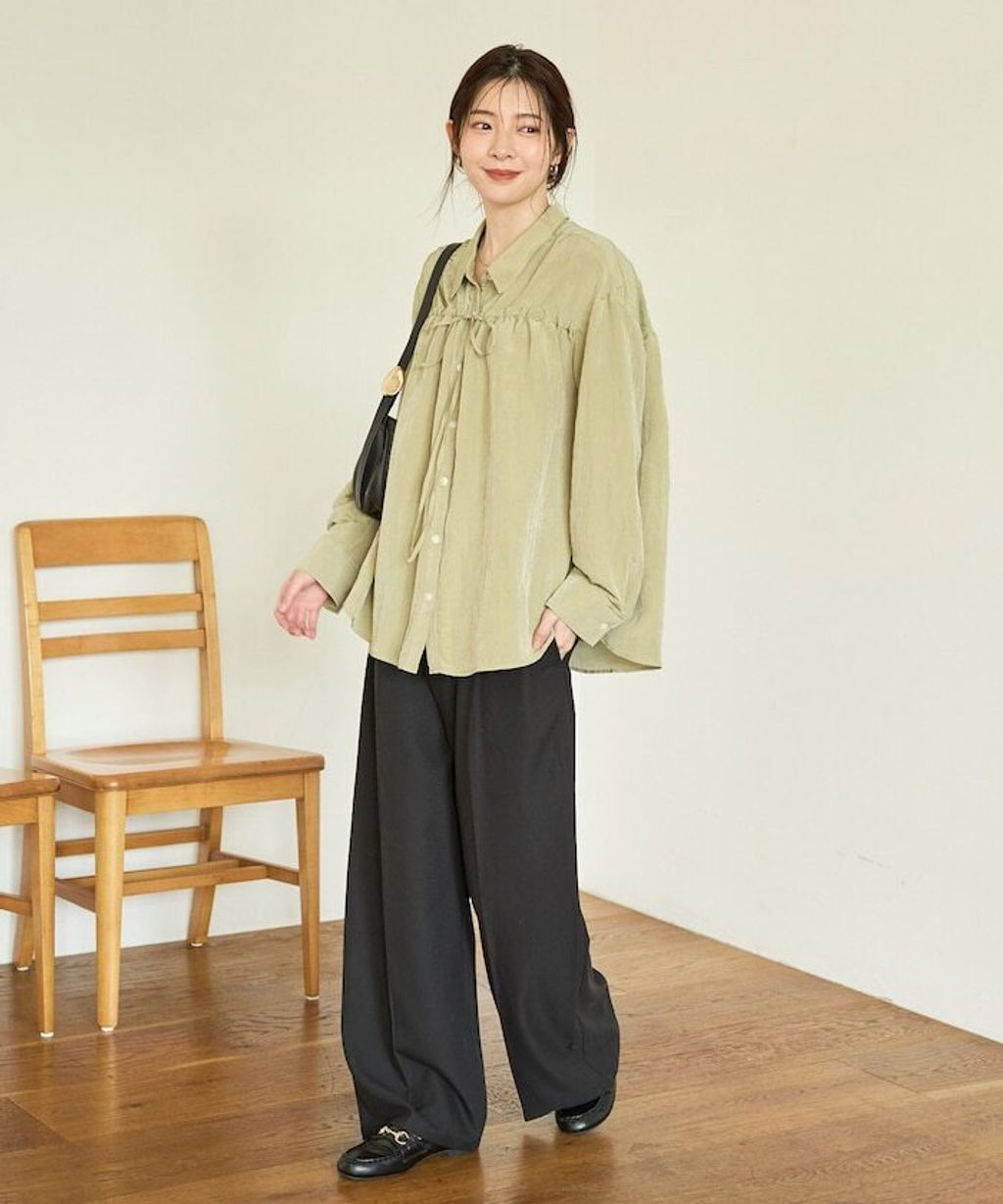 FREAKS STORE 壓皺光澤工法脖頸蝴蝶結設計襯衫_19