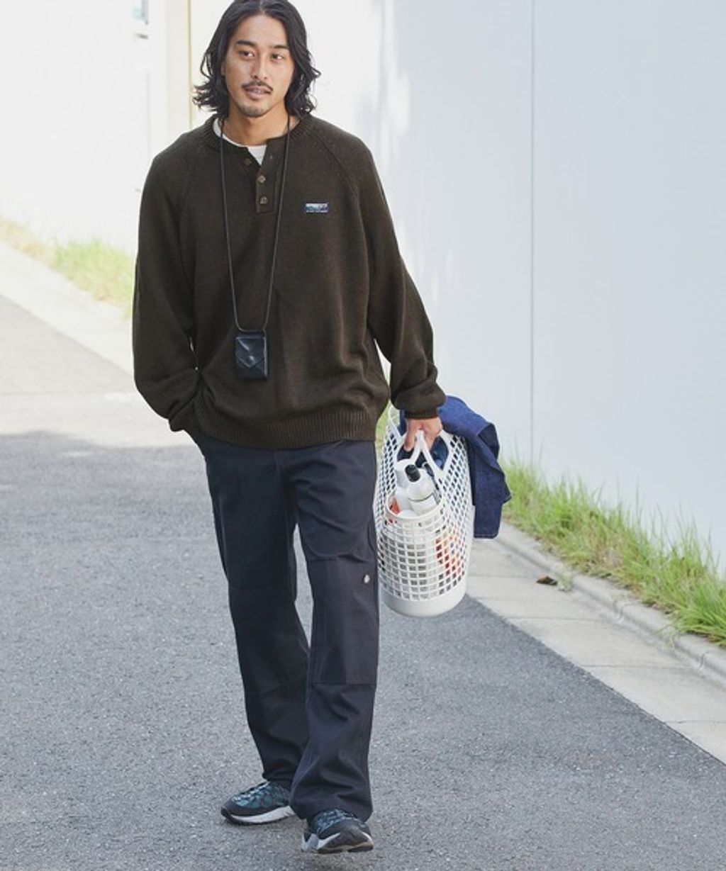 THE CRAFT CREW PRODUCTS 可水洗抗起球oversize亨利領針織衫_27
